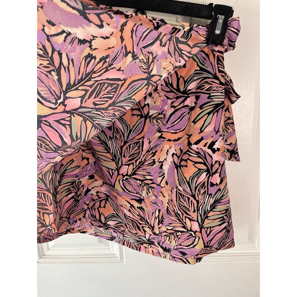 Molly bracken MINI WRAP SKIRT Pink Jeanne Floral Size Small Woman’s - Picture 5 of 9